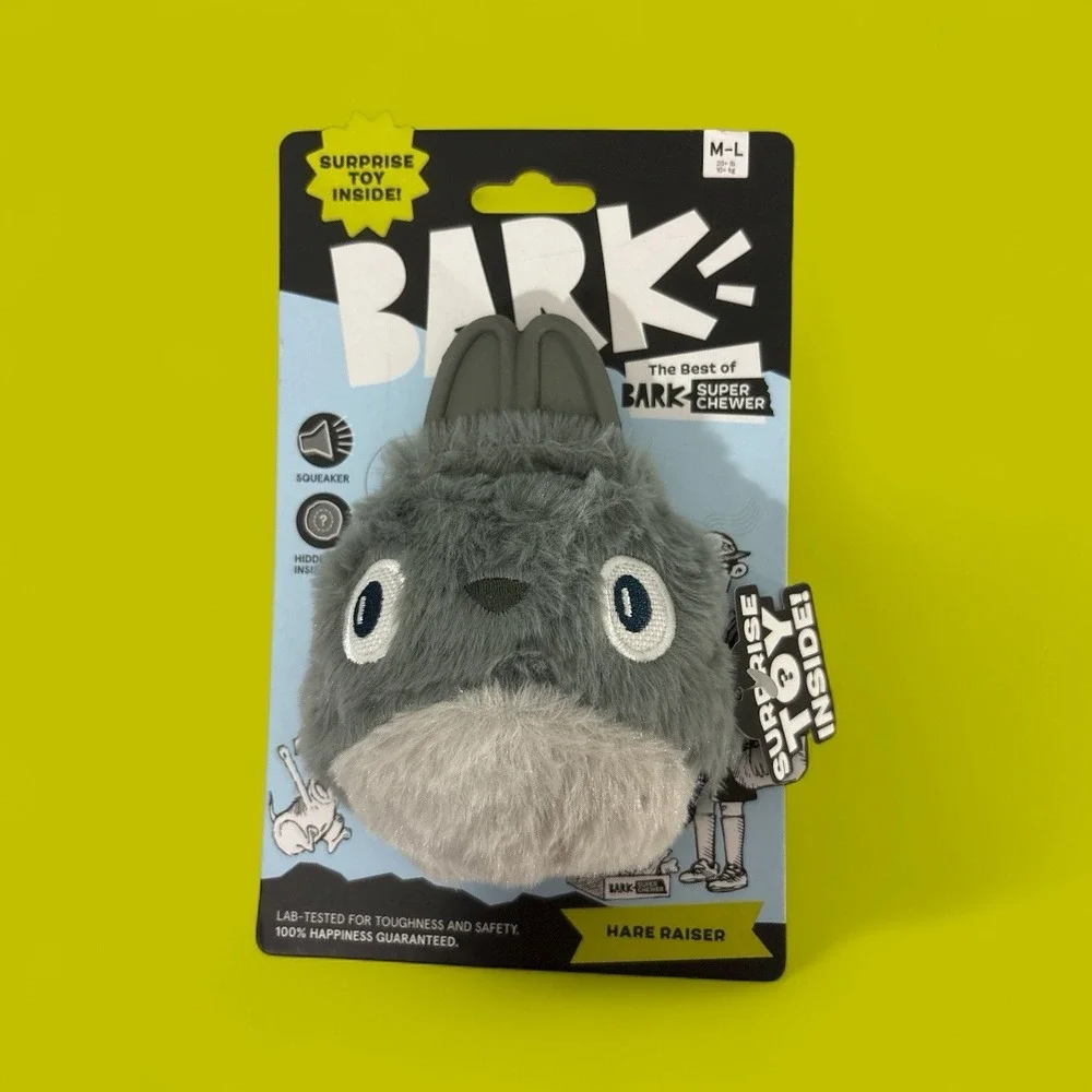 BarkBox‎ Super Chewer Hare Raiser Durable Rip & Reveal Bark Box Dog Toy 6x4